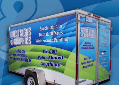 Vinyl wrapped trailer