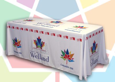 6 ft throw style Welland 150th Table Cloth